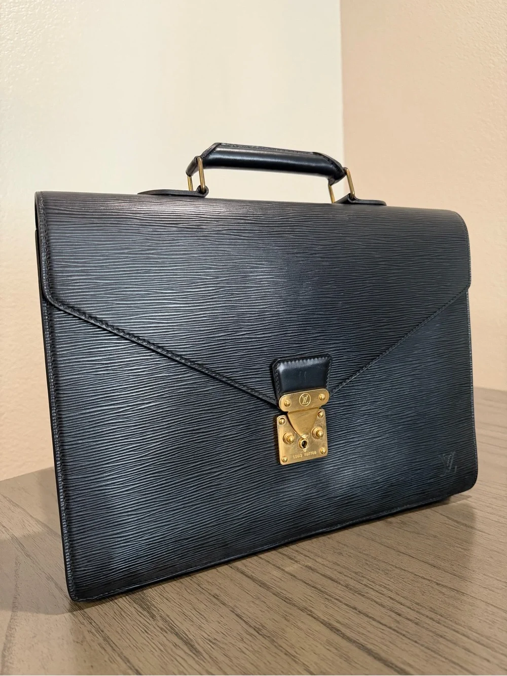 Louis Vuitton Black Epi Leather Briefcase